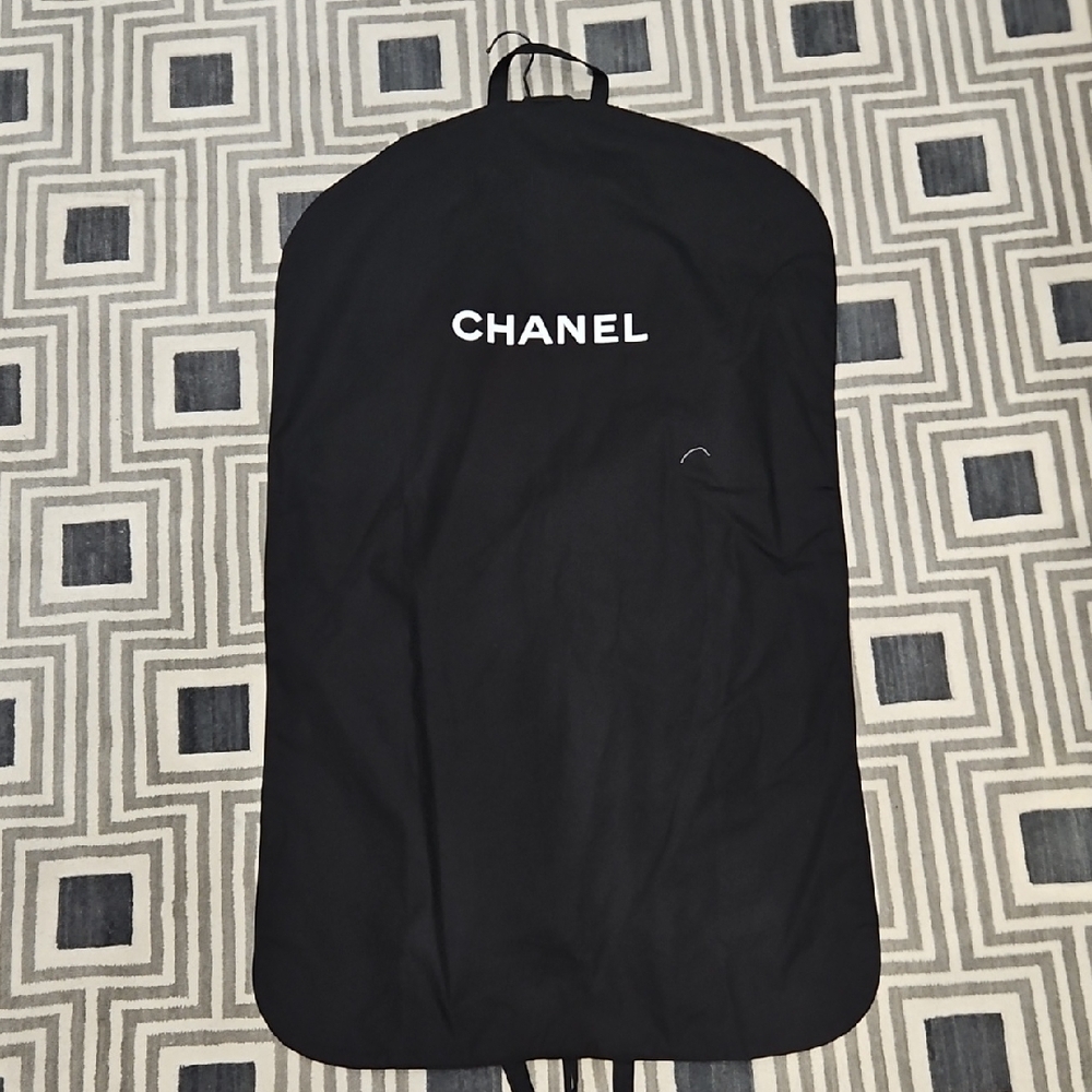 CHANEL Black Garment Cover with White Logo